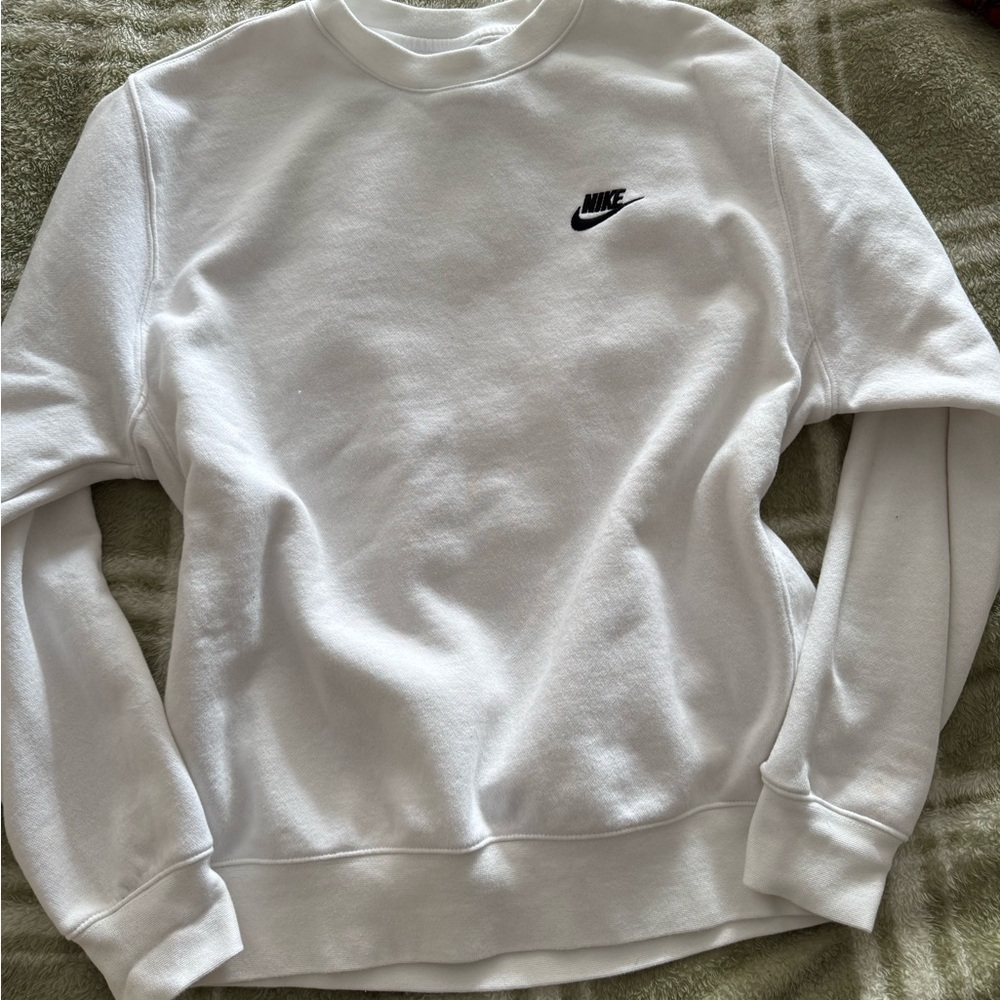 Nike Men's Classic White Crewneck Sweater